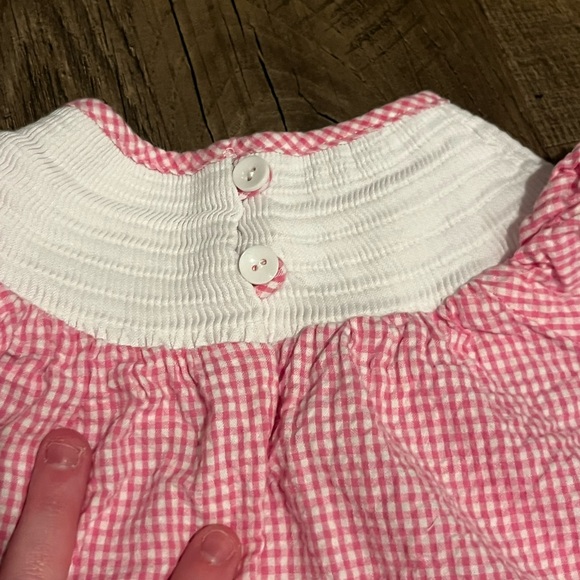 Lil Cactus Pink Gingham Smocked Dress & Bloomers Set - Picture 10 of 12